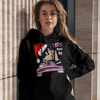 Alternative view of Jean Ralphio 2020 Was The Worst 2020 Quarantine Pandemic Christmas Parks And Recreation Hoodie - Sweatshirt