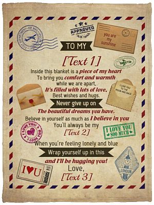 5KT. Letter To My Daughter_Personalized, White, VPS Cozy Plush Fleece Blanket - 30x40