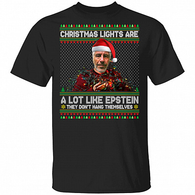 Christmas Lights Are A Lot Like Epstein T-shirt, Black, Unisex T-Shirt