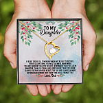 8VT. Dad To My Daughter If Ever There Is Tomorrow Forever Love Necklace (Gold)