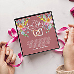 6VT. To My Soul Sister And Best Friend Interlocking Hearts Necklace 5