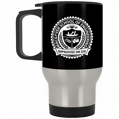 14 oz. Silver Travel Mug