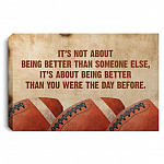 American Rugby Canvas, White, 0.75'' Framed Canvas
