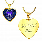 I'm Not a Widow I'm a Wife to A Husband With Wings Memorial Gifts for Loss of Husband Heart Pendant Necklace - Heart Luxury Necklace (Gold Plated)