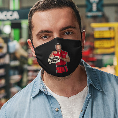 Alternative view of Master Ken Washable Reusable Custom Printed Cloth Face Mask Cover - This Mask Is Bullshit Face Mask