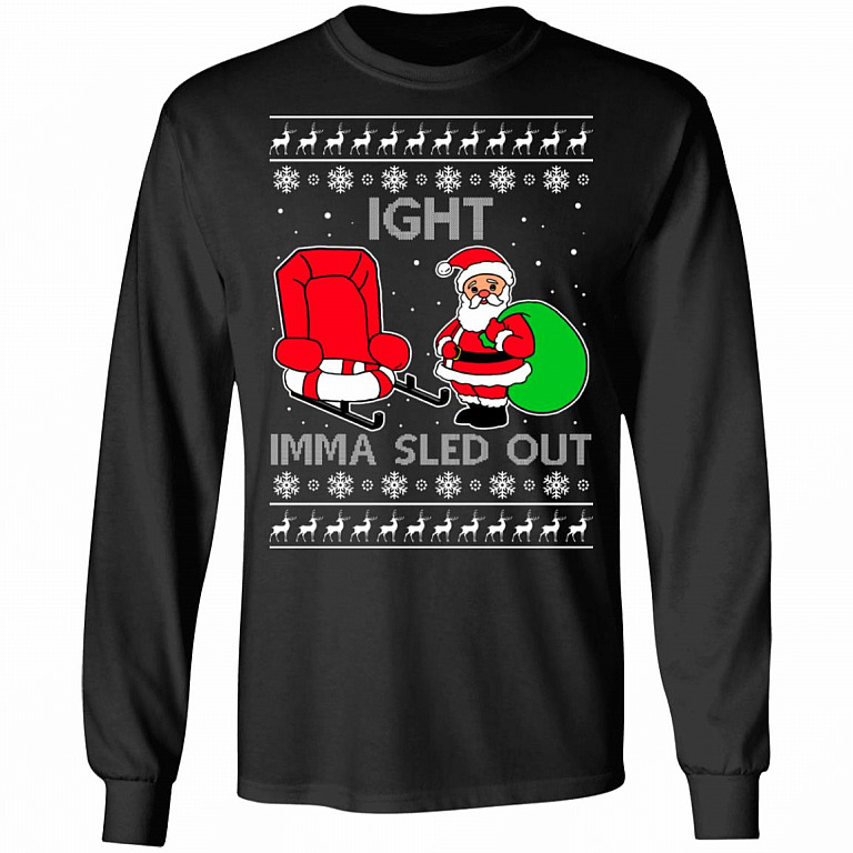 Ight Imma Sled Out Hoodie, Black, Long Sleeve