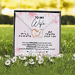 4P. Ill be there - wife Interlocking Hearts Necklace 2