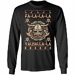 Fa-la-la-la Valhalla-la, Black, Long Sleeve