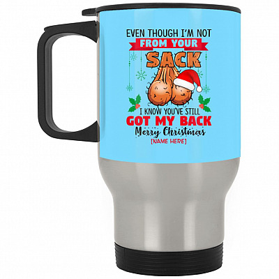 14 oz. Silver Travel Mug