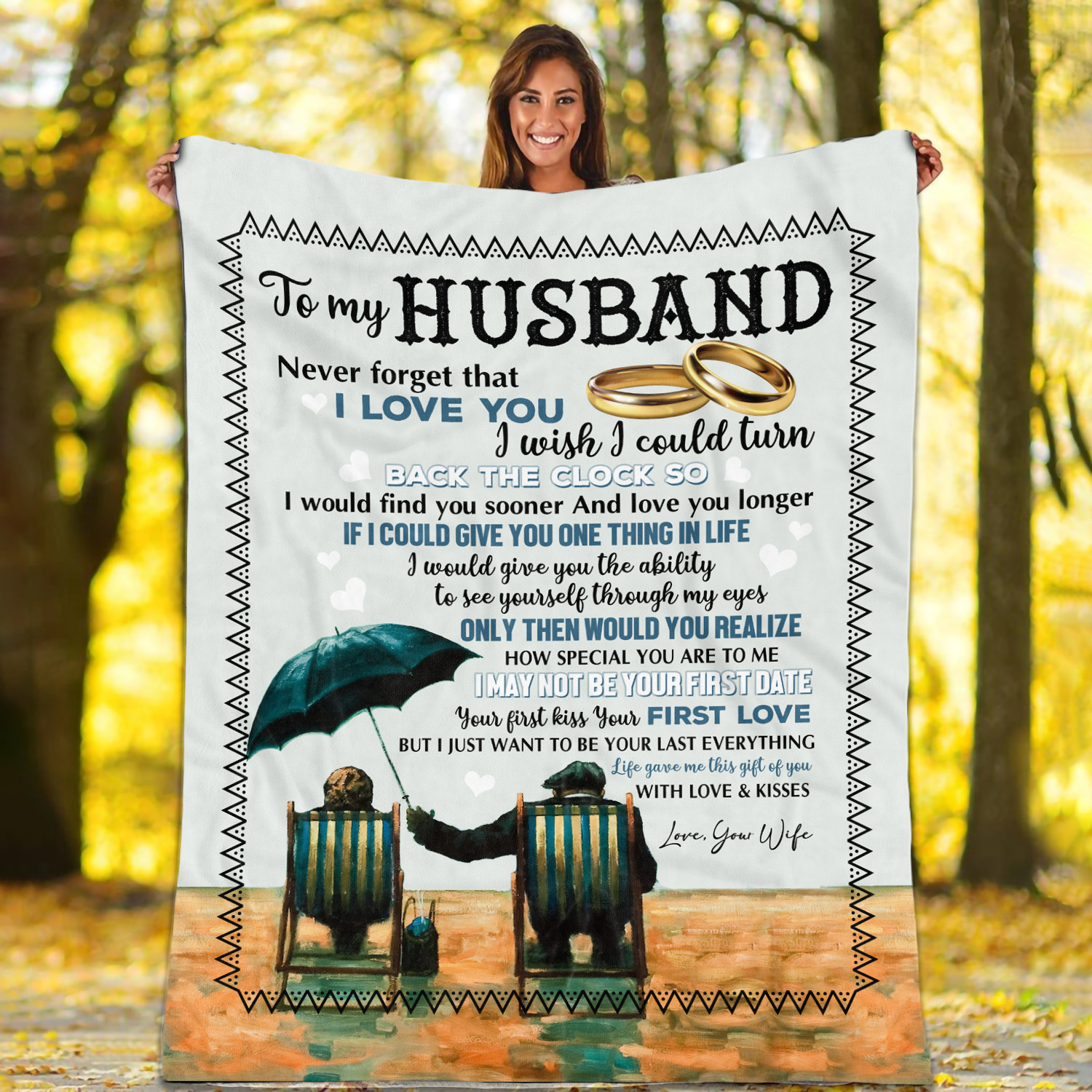 7O. Turn Back The Clock-husband Blanket Mockup 1