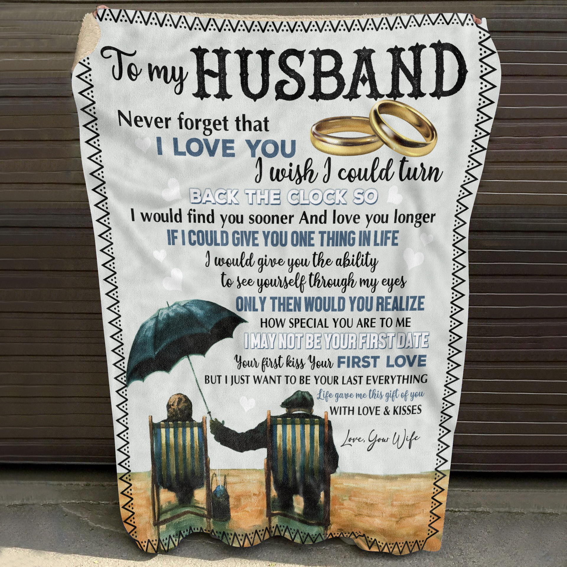 7O. Turn Back The Clock-husband Blanket Mockup 10