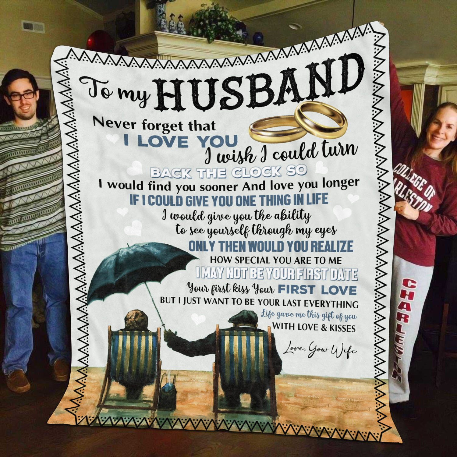 7O. Turn Back The Clock-husband Blanket Mockup 11