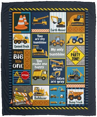 Truck Blanket Super Soft Comfort Warmth, White, Cozy Plush Fleece Blanket - 50x60