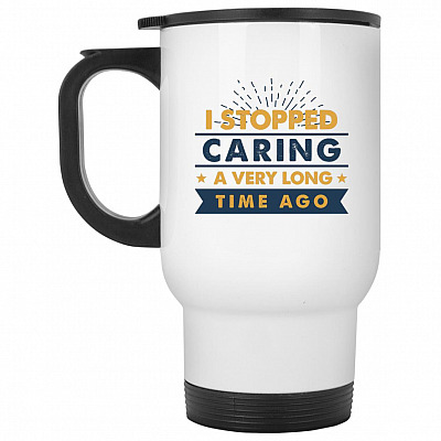 14 oz. White Travel Mug