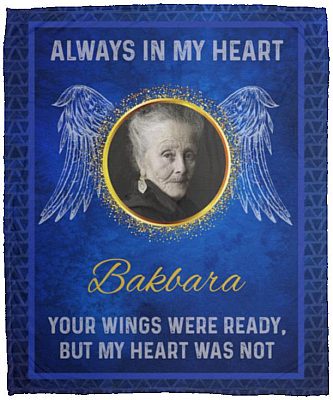 Personalized Photo Always In My Heart, White, Cozy Plush Fleece Blanket - 50x60
