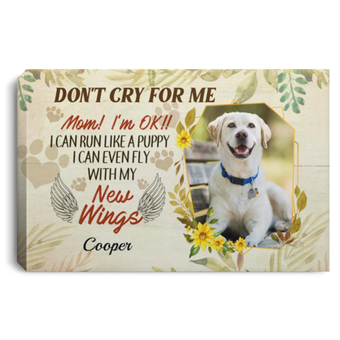 Personalized Photo Don't Cry For Me Poster, White, 0.75'' Framed Canvas Personalized Photo Don't Cry For Me Poster, White, 0.75'' Framed Canvas
