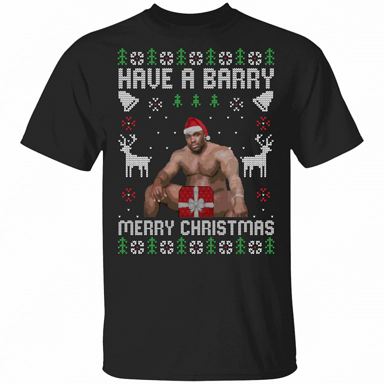 Have A Barry Merry Christmas T-Shirt, Black, Unisex T-Shirt