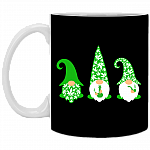 Stoner Gnomes Funny 420 Weed Gift Christmas Ceramic Coffee Mug - Water Bottle, Black, 11 oz. White Mug