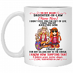 Personalized to My Dear Daughter in Law I Gave You My Amazing Son Gift from Mother in Law Ceramic Coffee Mug - Water Bottle, White, 11 oz. White Mug
