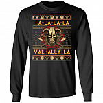 Fa La La La Valhalla La Viking Ugly, Black, Long Sleeve