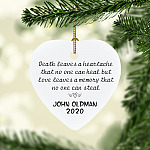 Personalized Memorial Christmas Ornament - Death Leaves A Heartache No One Can Heal Memory For Loved One Gift