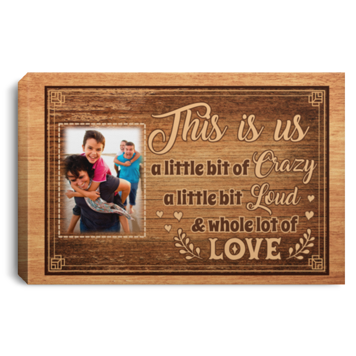 Custom Photo This Is Us a Little Bit of Crazy Wrapped Framed Canvas Prints - Unframed Poster - Home Decor Wall Art, White, 0.75'' Framed Canvas Custom Photo This Is Us a Little Bit of Crazy Wrapped Framed Canvas Prints - Unframed Poster - Home Decor Wall Art, White, 0.75'' Framed Canvas
