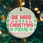 7VT. Die Hard Is Christmas Movie ornament mockup