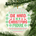7VT. Die Hard Is Christmas Movie ornament mockup2