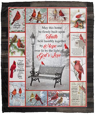 May This Home Be Firmly Built, White, Cozy Plush Fleece Blanket - 50x60