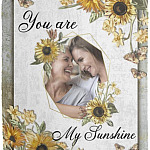 Personalized Photo You Are My Sunshine, White, Cozy Plush Fleece Blanket - 50x60