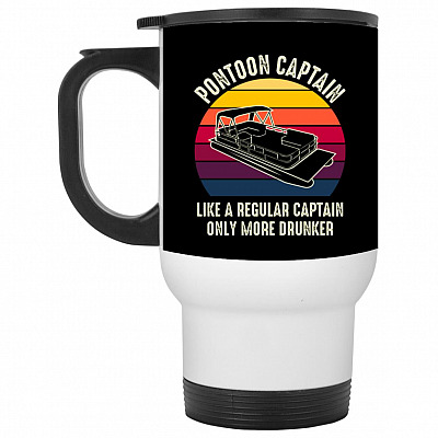 14 oz. White Travel Mug