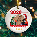 Jean Ralphio 2020 Is The Worst Year Funny Parks and Recreation Pandemic Flat Holiday Circle Ornament Keepsake