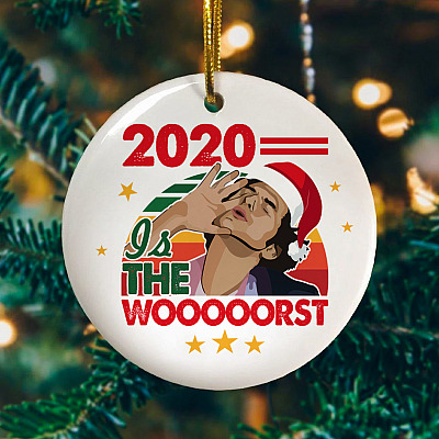 Jean Ralphio 2020 Is The Worst Year Funny Parks and Recreation Pandemic Flat Holiday Circle Ornament Keepsake
