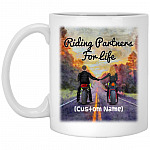 Personalized Riding Partners, White, 11 oz. White Mug