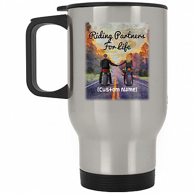14 oz. Silver Travel Mug