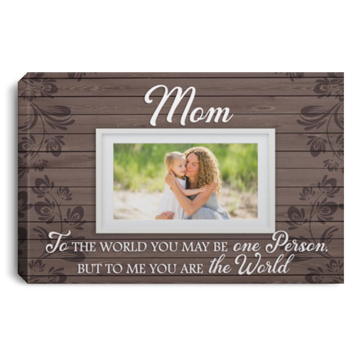 Personalized Custom Photo Mom, White, 0.75'' Framed Canvas Personalized Custom Photo Mom, White, 0.75'' Framed Canvas