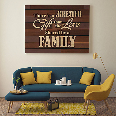 Alternative view of There Is No Greater Gift Than The Love Shared By A Family Framed Canvas Prints - Unframed Poster - Home Wall Art