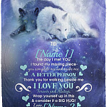 Personalized to My Wife the Day, White, Cozy Plush Fleece Blanket - 50x60