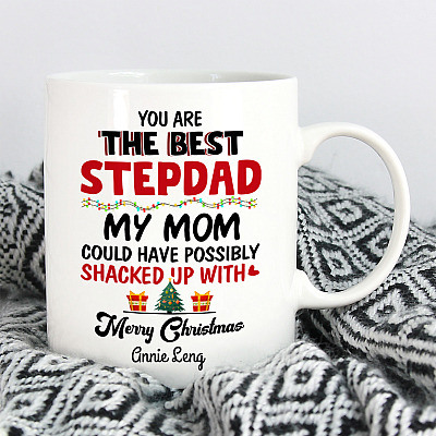 Alternative view of Personalized You Are The Best Stepdad Coffee Mug - Funny Stepdad Mug