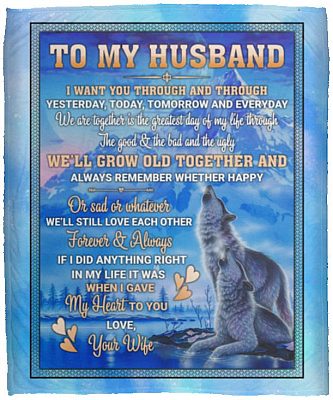 To My Husband I Love You, White, Cozy Plush Fleece Blanket - 50x60