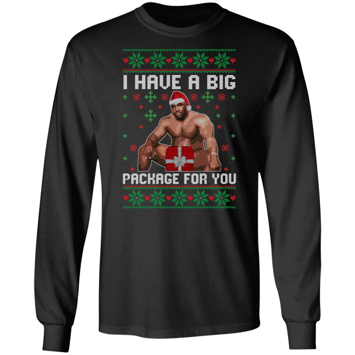 I Have A Big Package For You Hoodie, Black, Long Sleeve