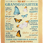 To My Granddaughter I Love You Fleece Blanket, White, Cozy Plush Fleece Blanket - 50x60 To My Granddaughter I Love You Fleece Blanket, White, Cozy Plush Fleece Blanket - 50x60
