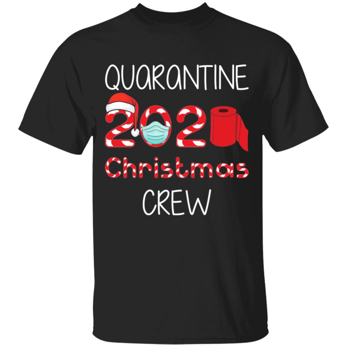Quarantine 2020 Christmas Crew Youth Shirt - Pandemic Christmas Youth Shirt - Christmas 2020 Youth Shirt, Black, Youth T-Shirt