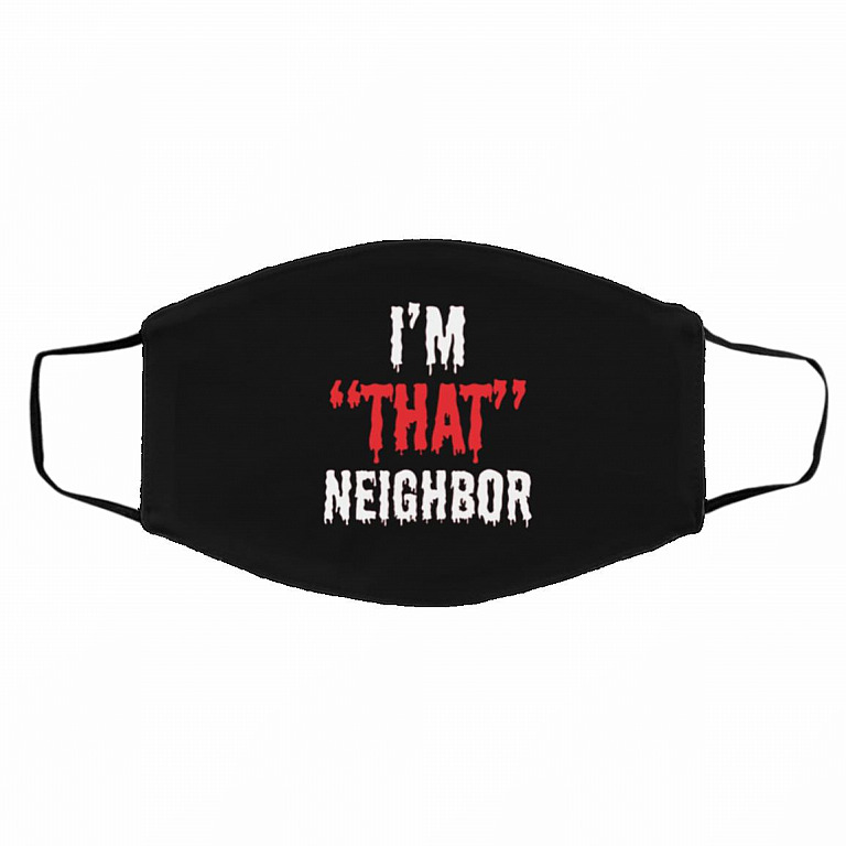 I'm That Neighbour Tik Tok, Black, Cloth Face Cover – Medium/Large