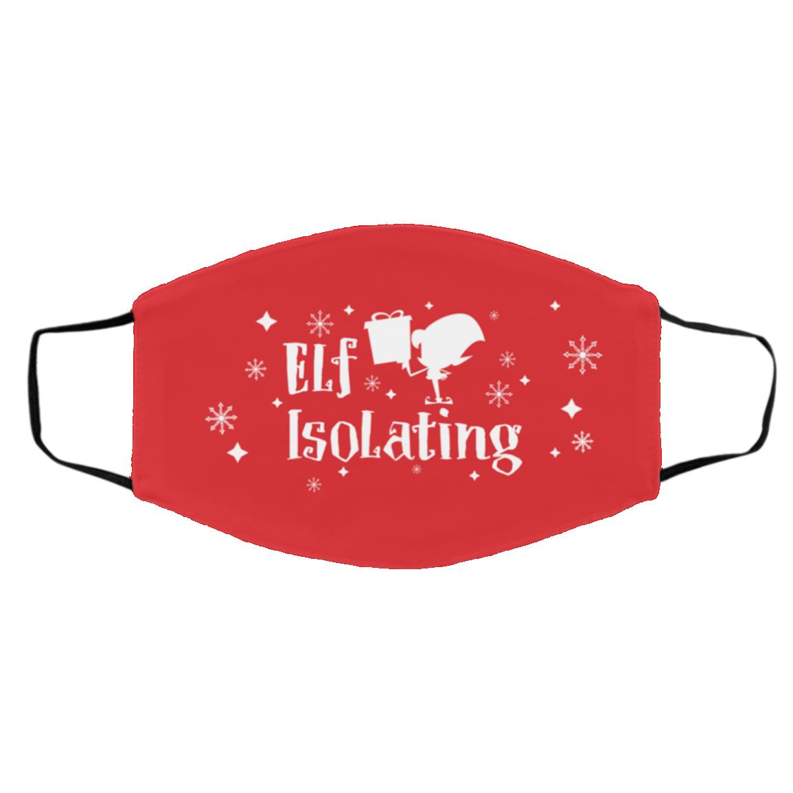 Elf Isolating Washable Reusable Custom, White, Cloth Face Cover – Medium/Large Elf Isolating Washable Reusable Custom, White, Cloth Face Cover – Medium/Large