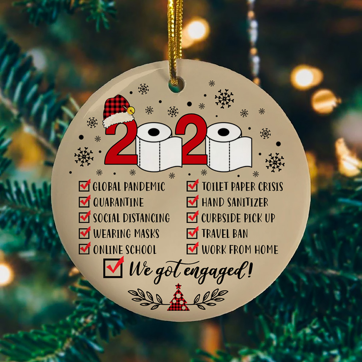 9vt. we got engaged quarantine ornament mockup2