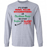 Sleighin Or Slaying Hoodie, Sport Grey, Long Sleeve
