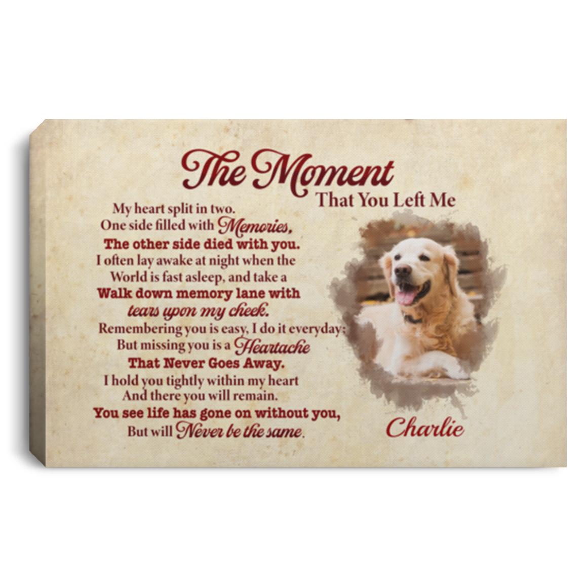 Personalized Photo The Moment Poster, White, 0.75'' Framed Canvas Personalized Photo The Moment Poster, White, 0.75'' Framed Canvas