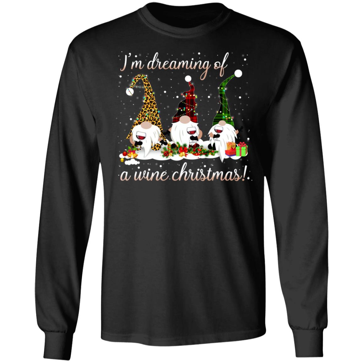 Wine Christmas Hoodie, Black, Long Sleeve