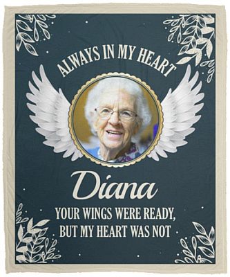 Personalized Custom Photo Wings Blanket, White, Cozy Plush Fleece Blanket - 50x60